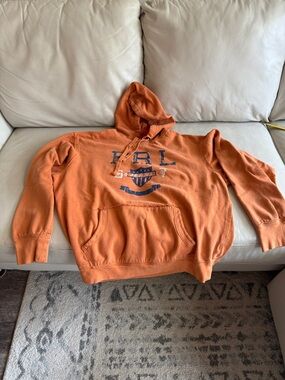 Polo by Ralph Lauren Rust Orange Hooded Sweatshirt with Chest Logo